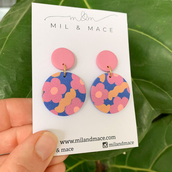 Spring Garden Polymer Clay Dangle Earrings