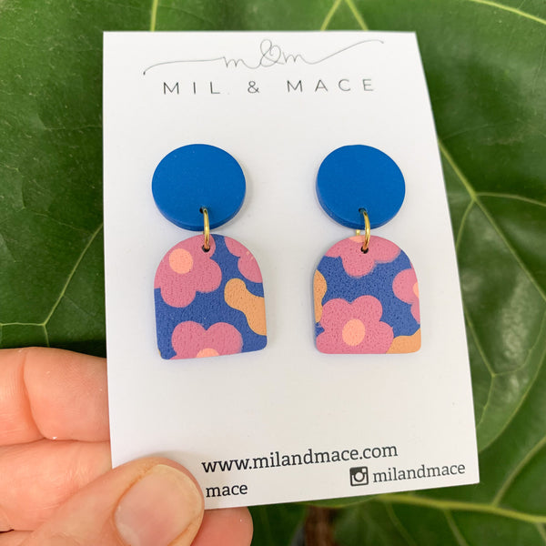 Spring Garden Polymer Clay Dangle Earrings