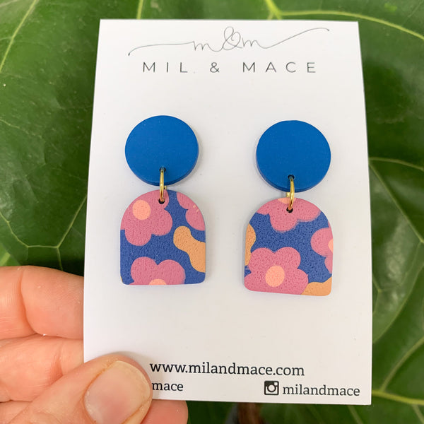 Spring Garden Polymer Clay Dangle Earrings