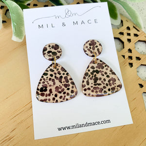 Cheetah Spot Yupo Dangle Earrings