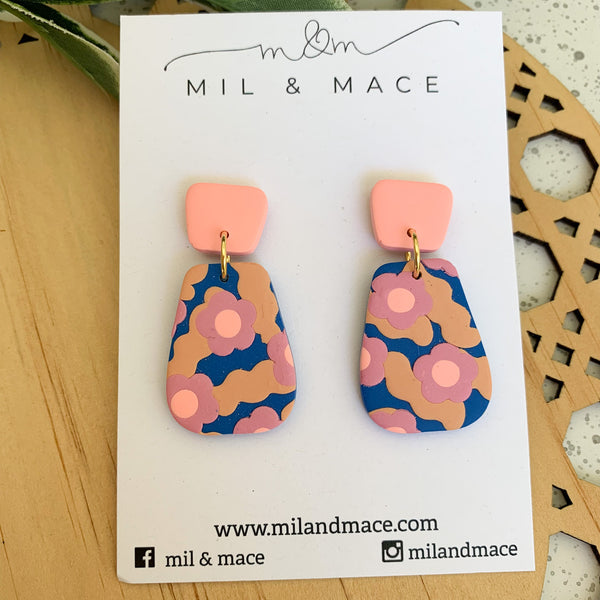 Spring Garden Polymer Clay Dangle Earrings