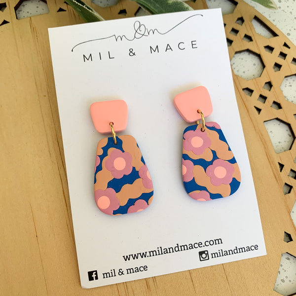 Spring Garden Polymer Clay Dangle Earrings