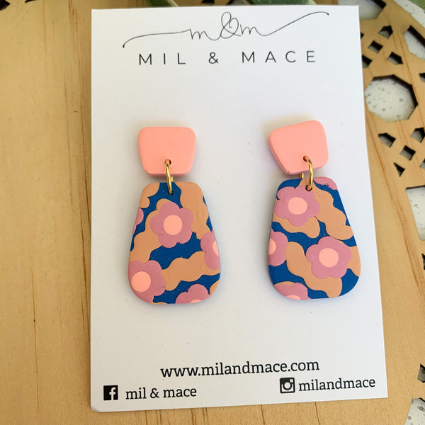 Spring Garden Polymer Clay Dangle Earrings