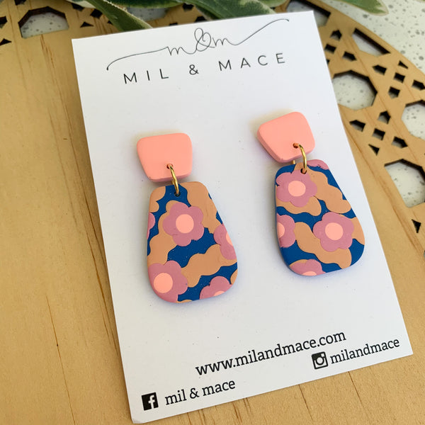 Spring Garden Polymer Clay Dangle Earrings