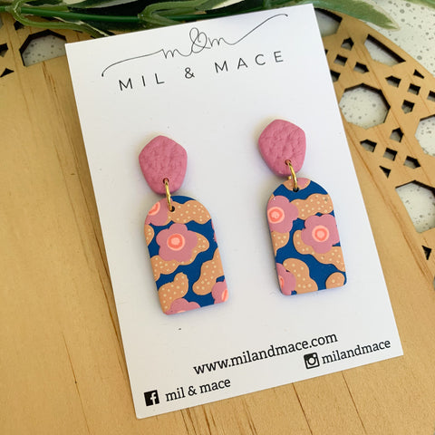 Spring Garden Polymer Clay Dangle Earrings