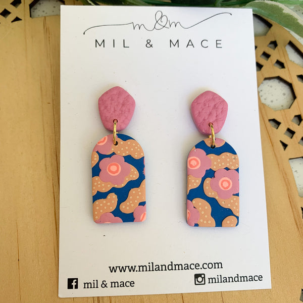 Spring Garden Polymer Clay Dangle Earrings