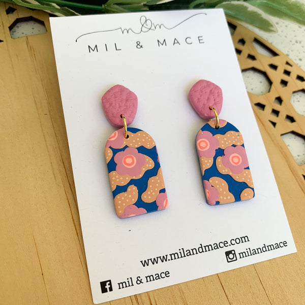 Spring Garden Polymer Clay Dangle Earrings