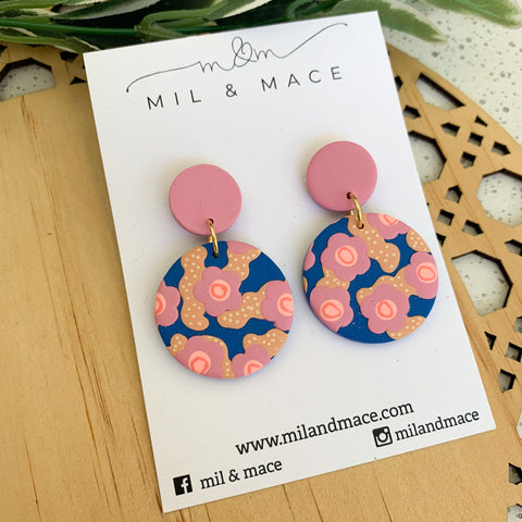 Spring Garden Polymer Clay Dangle Earrings