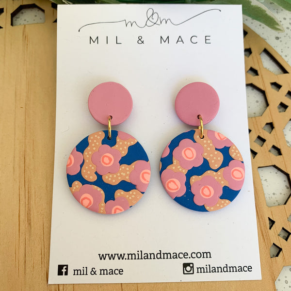 Spring Garden Polymer Clay Dangle Earrings