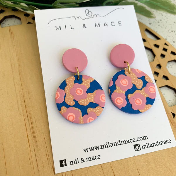 Spring Garden Polymer Clay Dangle Earrings