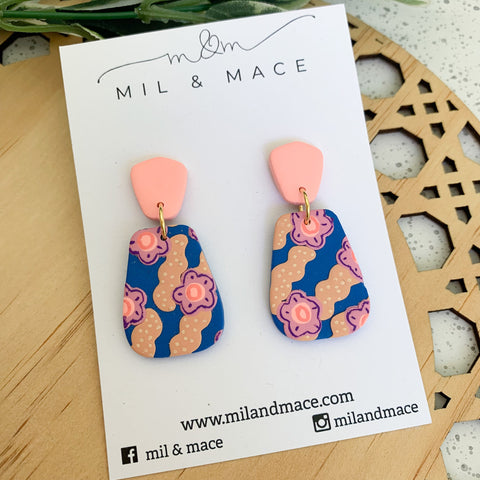 Spring Garden Polymer Clay Dangle Earrings