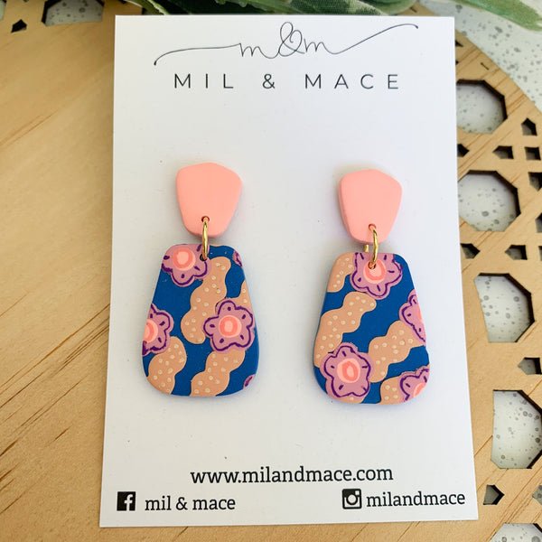 Spring Garden Polymer Clay Dangle Earrings