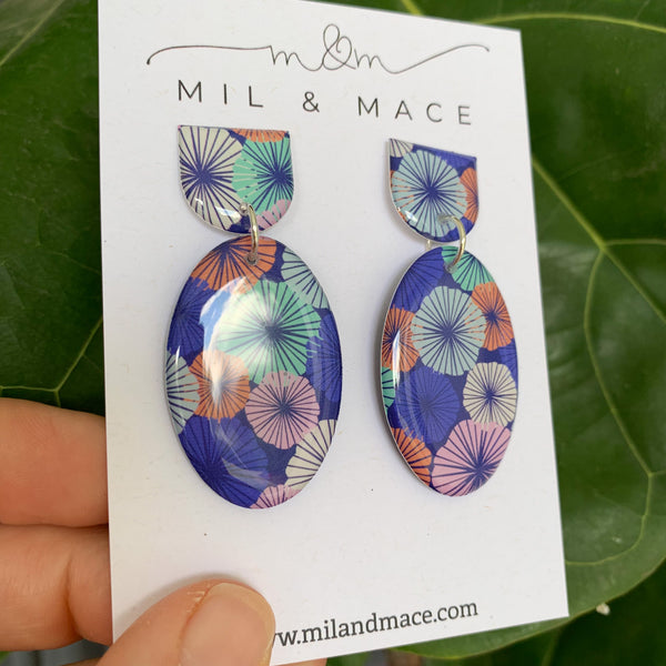 Spring Blues Yupo Dangle Earrings