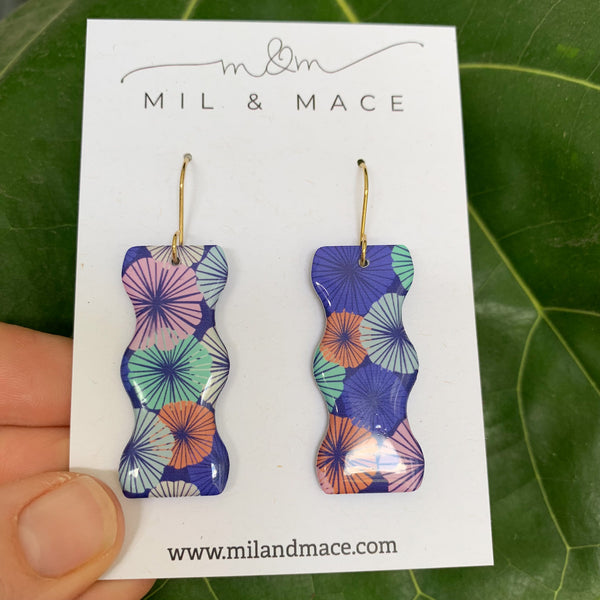 Spring Blues Yupo Dangle Earrings