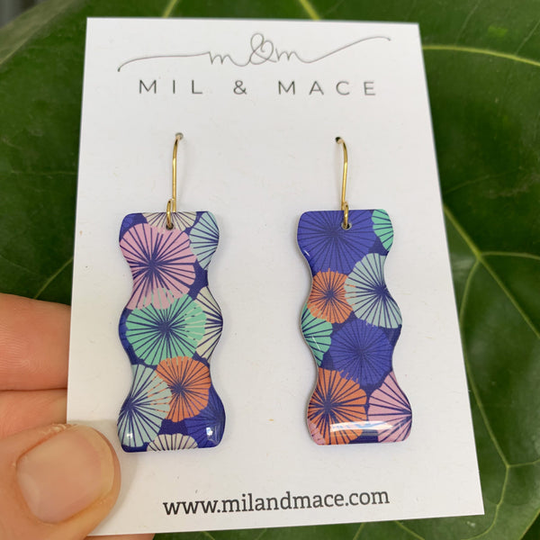Spring Blues Yupo Dangle Earrings