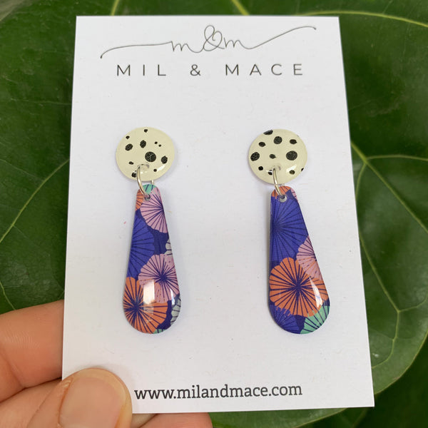 Spring Blues Yupo Dangle Earrings