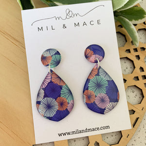 Spring Blues Yupo Dangle Earrings
