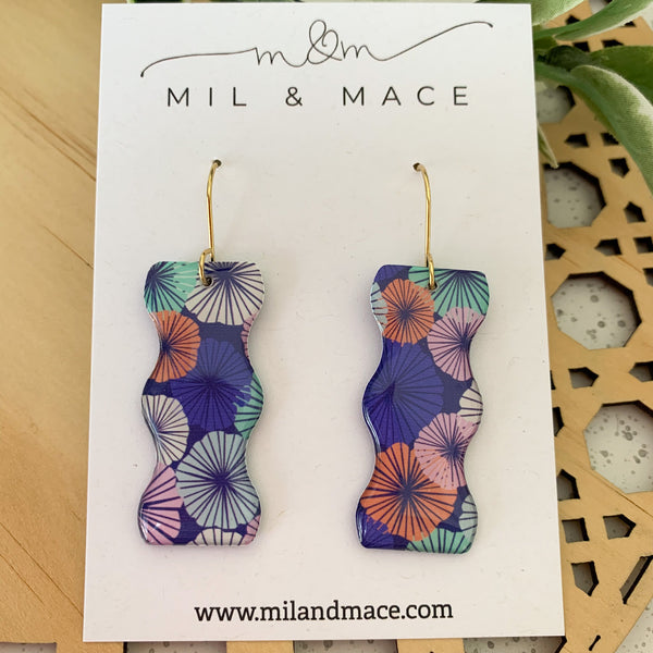 Spring Blues Yupo Dangle Earrings