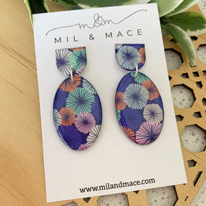 Spring Blues Yupo Dangle Earrings