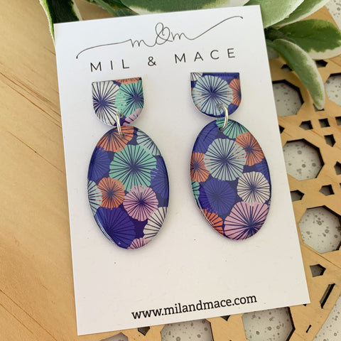 Spring Blues Yupo Dangle Earrings
