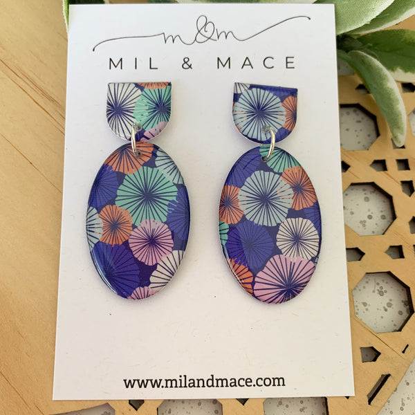 Spring Blues Yupo Dangle Earrings