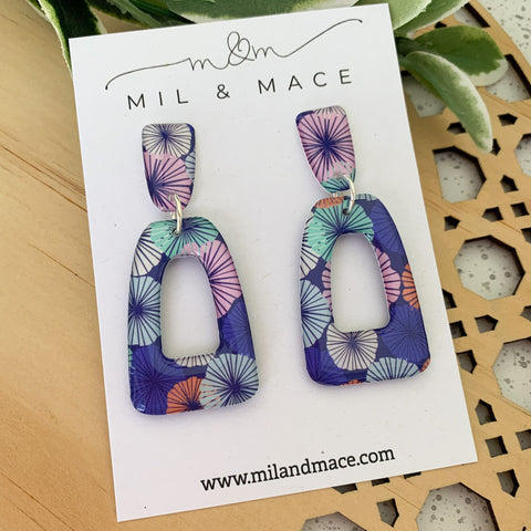 Spring Blues Yupo Dangle Earrings