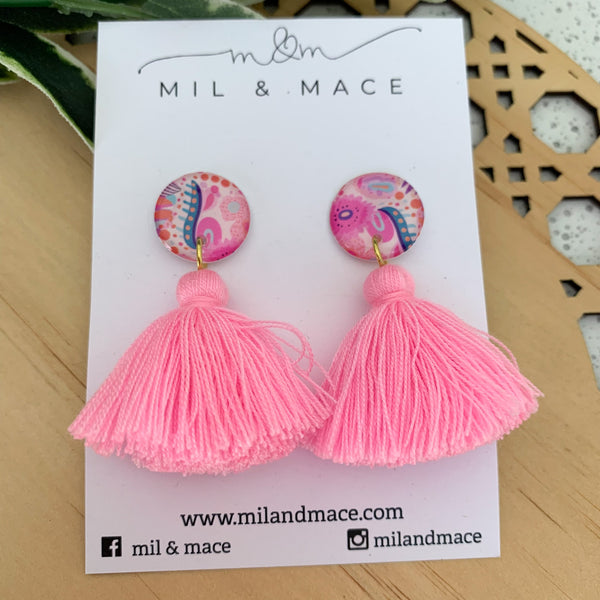 Flora Yupo Tassel Dangle Earrings