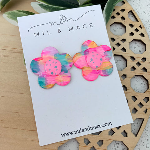 Brights Yupo Flower Stud Earrings