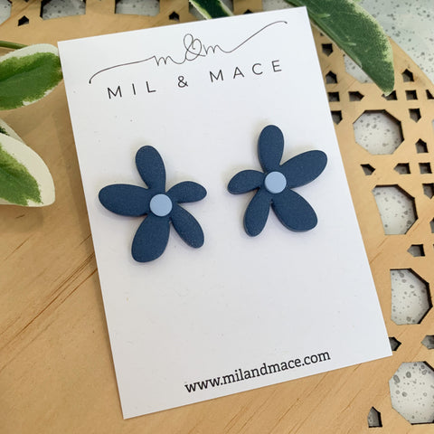Spring Daisies Polymer Clay Stud Earrings