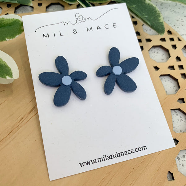 Spring Daisies Polymer Clay Stud Earrings