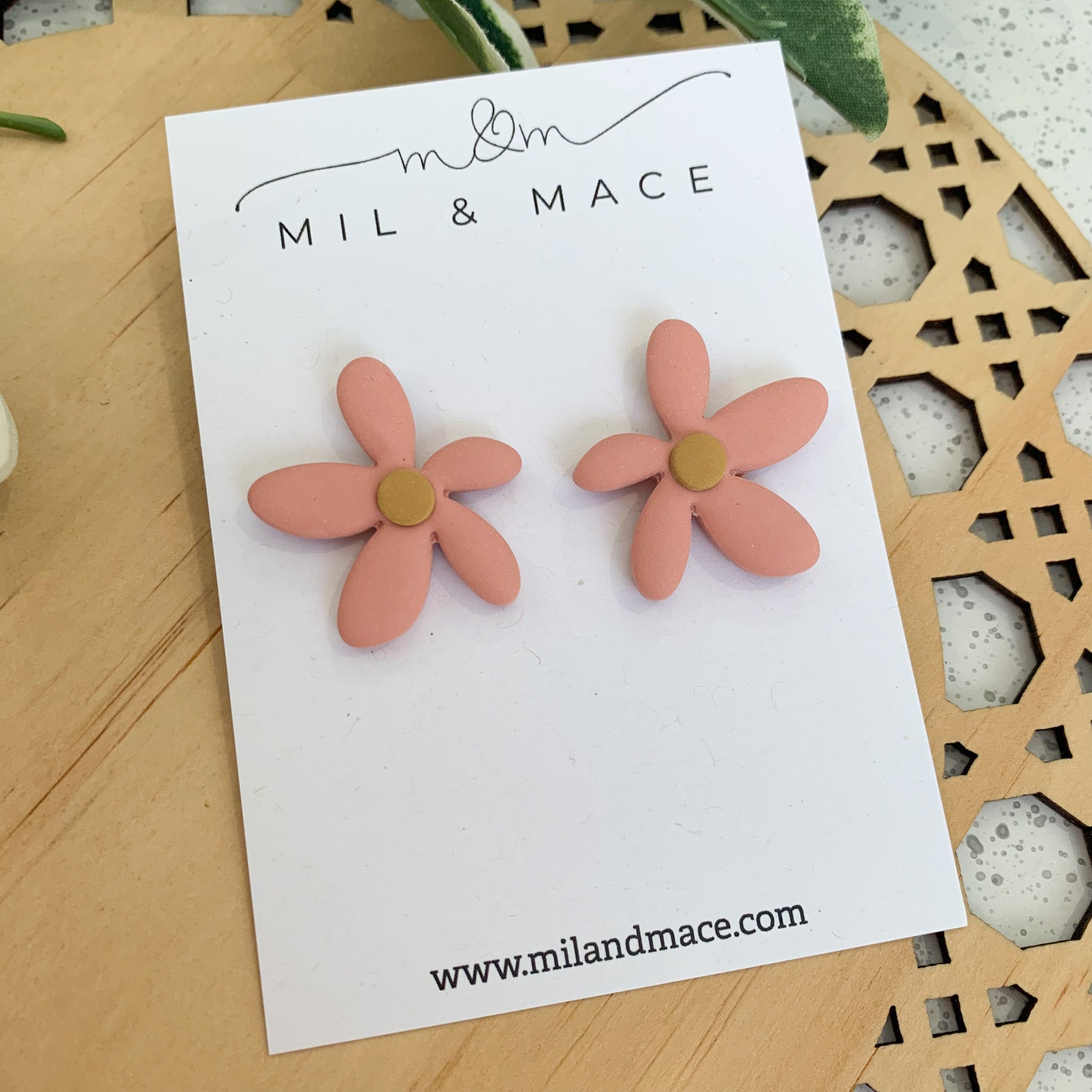 Spring Daisies Polymer Clay Stud Earrings