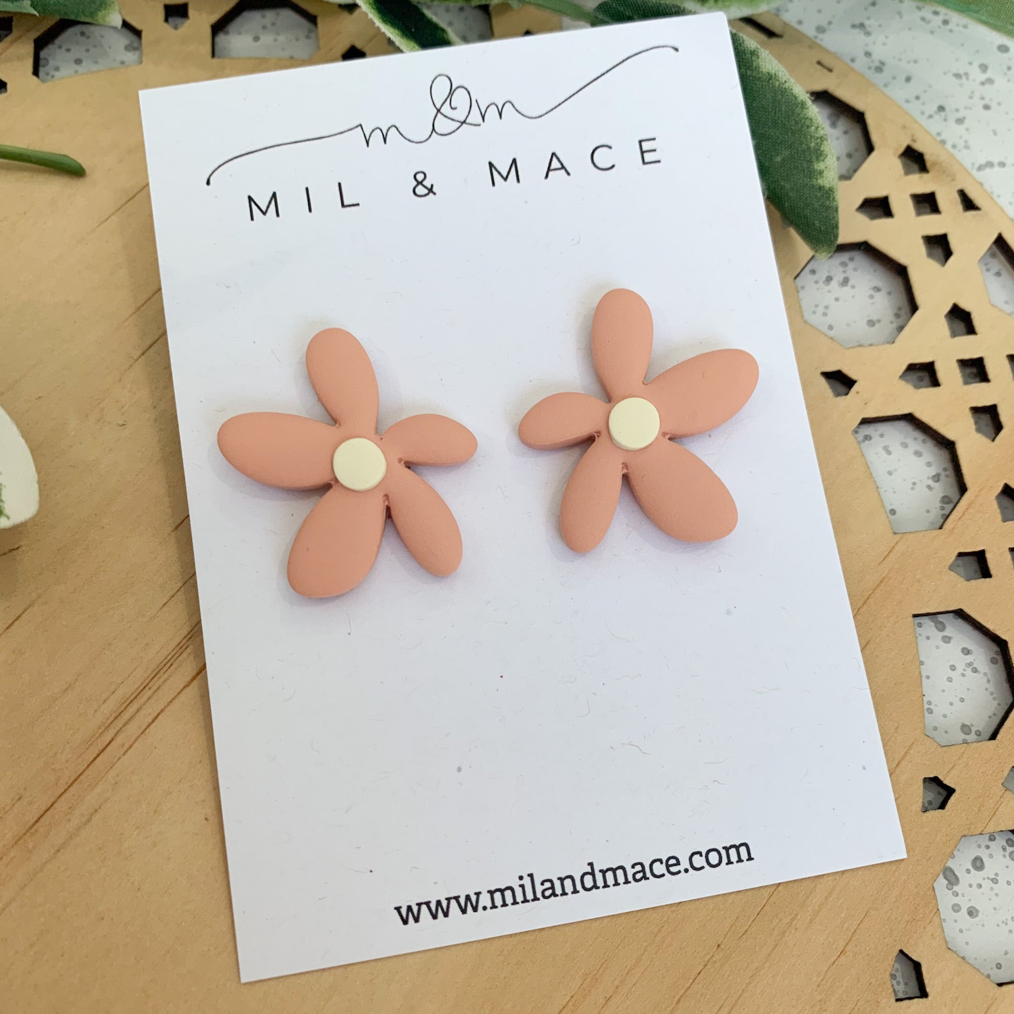 Spring Daisies Polymer Clay Stud Earrings