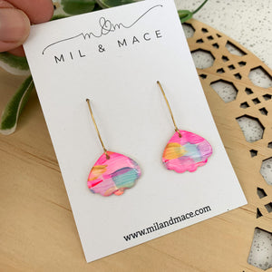 Brights Yupo Handpainted Hook Dangle Earrings