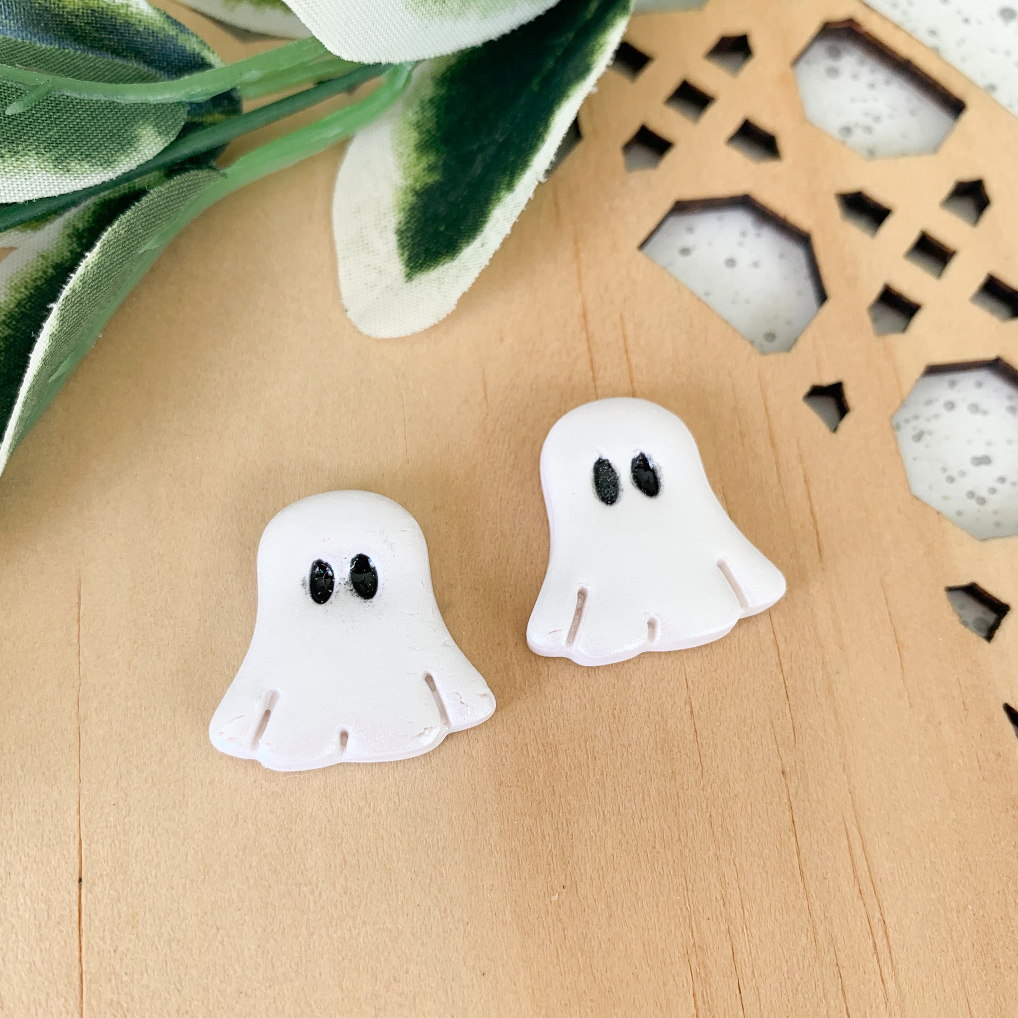 Halloween Ghost Polymer Clay Stud Earrings