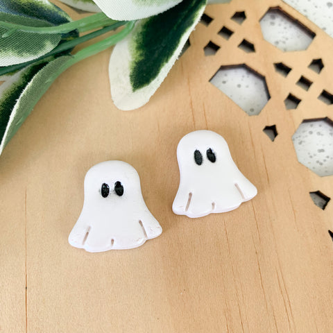 Halloween Ghost Polymer Clay Stud Earrings