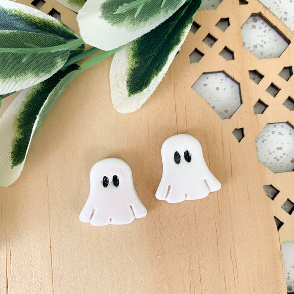 Halloween Ghost Polymer Clay Stud Earrings