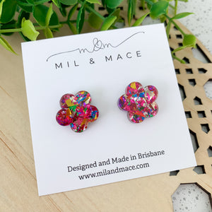 Confetti Flower Studs 17mm