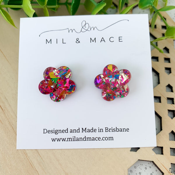 Confetti Flower Studs 17mm