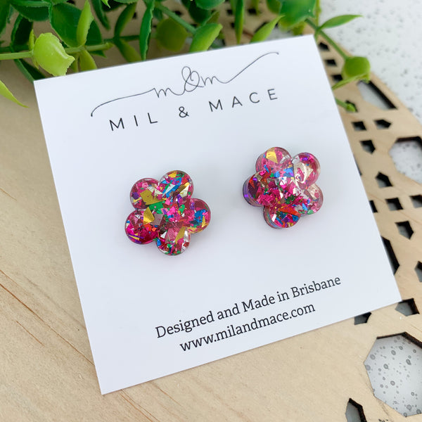 Confetti Flower Studs 17mm