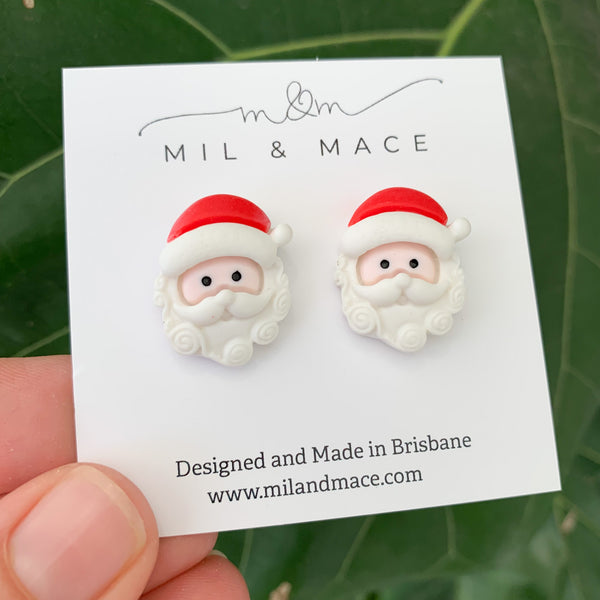 Christmas Santa 3d Acrylic Stud Earrings