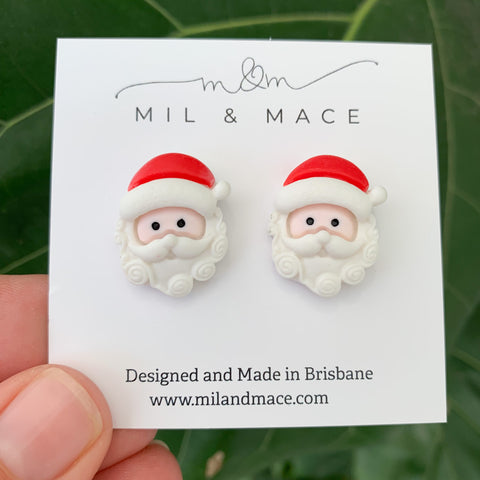 Christmas Santa 3d Acrylic Stud Earrings
