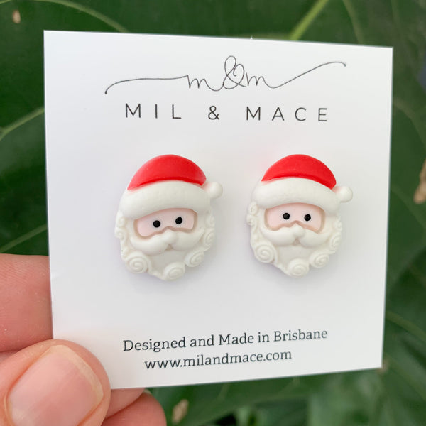 Christmas Santa 3d Acrylic Stud Earrings