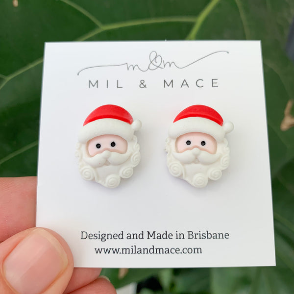 Christmas Santa 3d Acrylic Stud Earrings