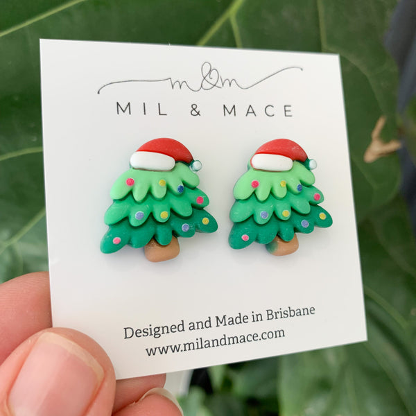 Christmas Tree 3d Acrylic Stud Earrings