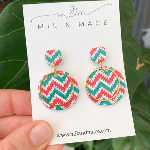 Christmas Polymer Clay Dangle Earrings