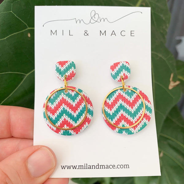 Christmas Polymer Clay Dangle Earrings