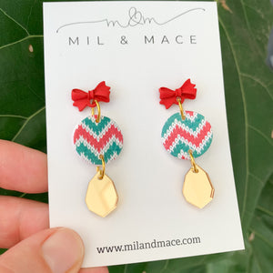 Christmas Polymer Clay Dangle Earrings