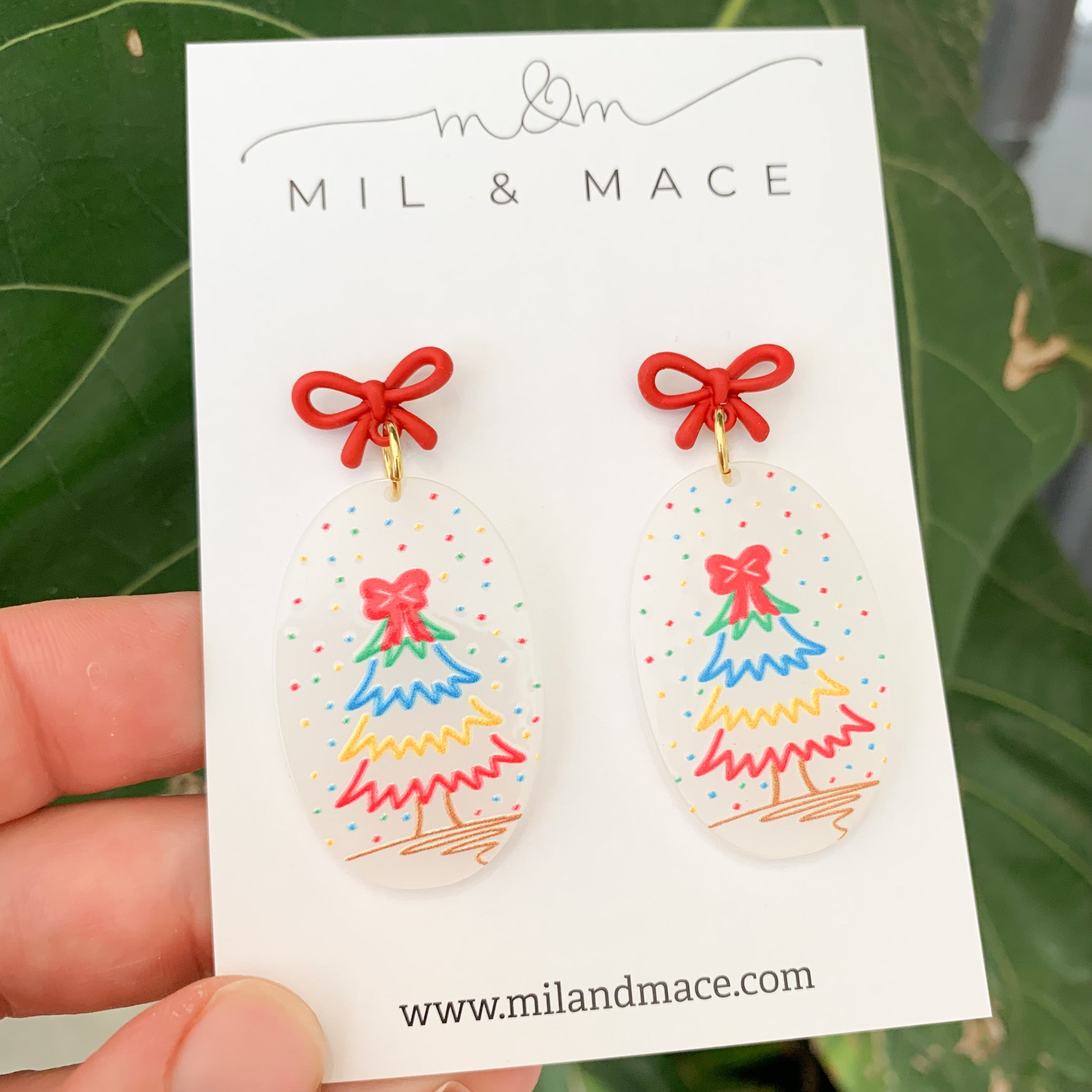 Christmas Acrylic Dangle Earrings