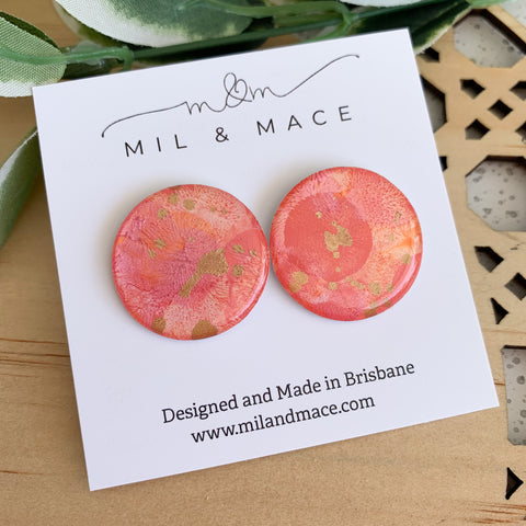 Sunsets 25mm Yupo Stud Earrings