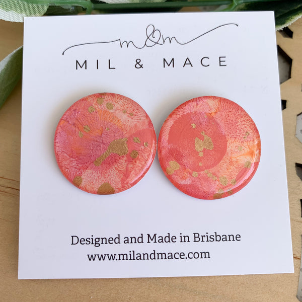 Sunsets 25mm Yupo Stud Earrings
